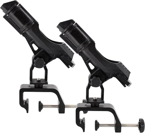 unitackcle 2 Pack Fishing Rod Holders for Boat, Fishing Pole Rod Racks with 360 Degree Adjustable Large 3.31inch Clamp Opening, for Fishing Boat, Kayaks in Kuwait
