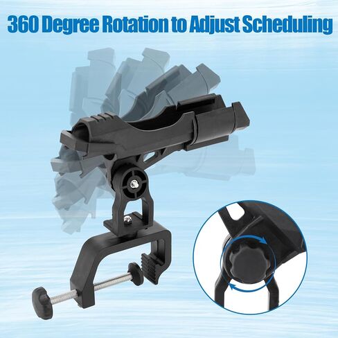 unitackcle 2 Pack Fishing Rod Holders for Boat, Fishing Pole Rod Racks with 360 Degree Adjustable Large 3.31inch Clamp Opening, for Fishing Boat, Kayaks in Kuwait