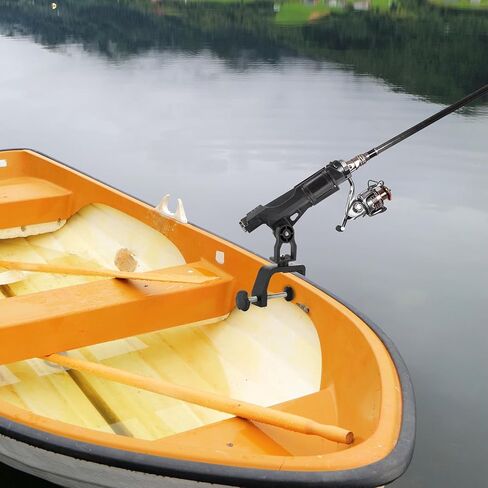 unitackcle 2 Pack Fishing Rod Holders for Boat, Fishing Pole Rod Racks with 360 Degree Adjustable Large 3.31inch Clamp Opening, for Fishing Boat, Kayaks in Kuwait