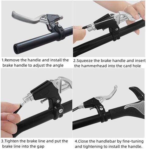 PINGTANYOUYU 2 قطعة عتلات فرامل الدراجة من سبائك الألومنيوم العالمية مقبض فرامل الدراجة فرامل يد متينة مقابض مريحة للدراجة القابلة للطي، دراجة الطريق، دراجة جبلية (أسود) in Kuwait