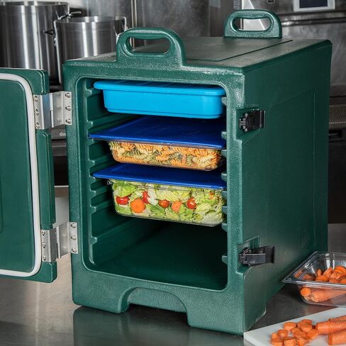 Carlisle FoodService Products Cateraide Insulated Front Loading Food Pan Carrier Double Carrier with Casters and Handles for Catering, Events, And Restaurants, Plastic, 10 Full Pans, Black in Saudi Arabia