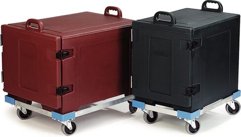 Carlisle FoodService Products Cateraide Insulated Front Loading Food Pan Carrier Double Carrier with Casters and Handles for Catering, Events, And Restaurants, Plastic, 10 Full Pans, Black in Saudi Arabia