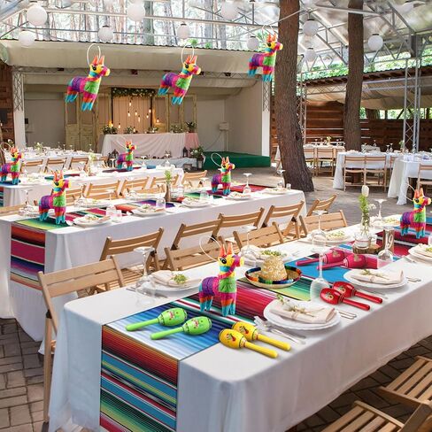 Riceshoot 24 Pcs Mexican Fiesta Decorations Include 6 Mini Sombrero Hat Headbands 12 Wooden Fiesta Maracas 6 Mini Donkey Pinata for Cinco De Mayo Party Supplies Favors Carnival Taco Tuesday Event in Saudi Arabia
