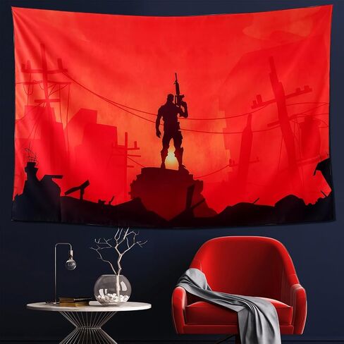 Jetuzazrak COD لعبة تحت عنوان نسيج خلفيات جدار الفن لغرفة النوم غرفة الألعاب ديكور المنزل النوم 59 × 39 بوصة in Saudi Arabia