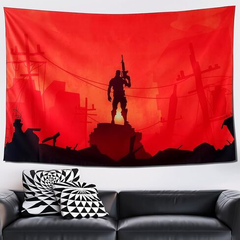 Jetuzazrak COD لعبة تحت عنوان نسيج خلفيات جدار الفن لغرفة النوم غرفة الألعاب ديكور المنزل النوم 59 × 39 بوصة in Saudi Arabia