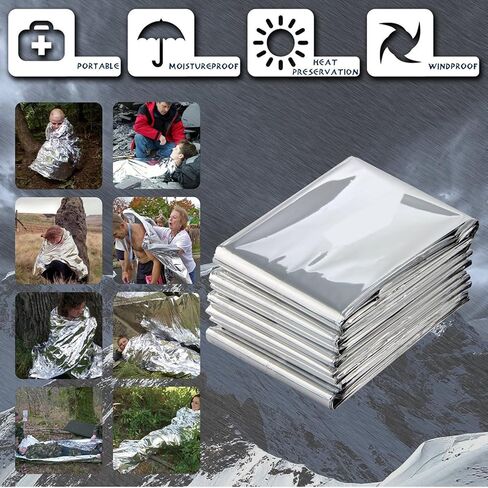 Emergency Foil Blanket 50 Pack Survival Thermal Mylar Reflective Blankets in Saudi Arabia