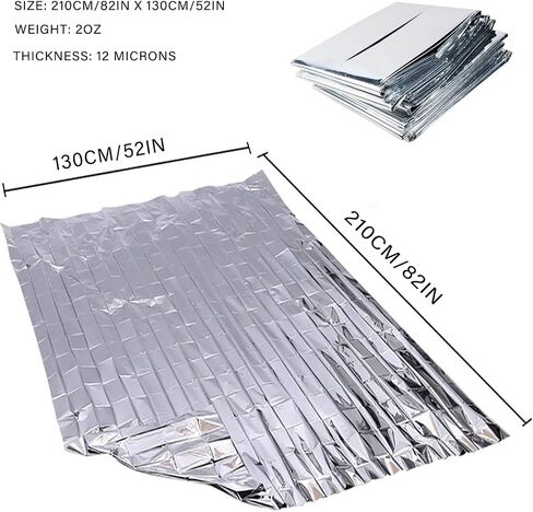 Emergency Foil Blanket 50 Pack Survival Thermal Mylar Reflective Blankets in Saudi Arabia