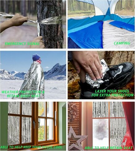 Emergency Foil Blanket 50 Pack Survival Thermal Mylar Reflective Blankets in Saudi Arabia
