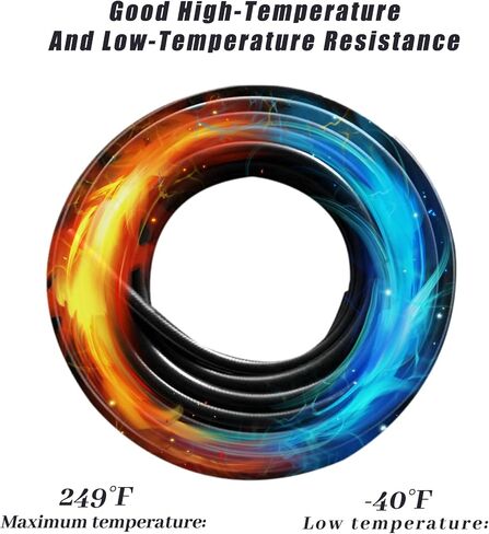 خط الوقود 3/8 بوصة معرف، 10FT أسود NBR المطاط دفع قفل خرطوم الوقود ارتفاع ضغط 300PSI لخرطوم محركات الوقود السيارات in Kuwait