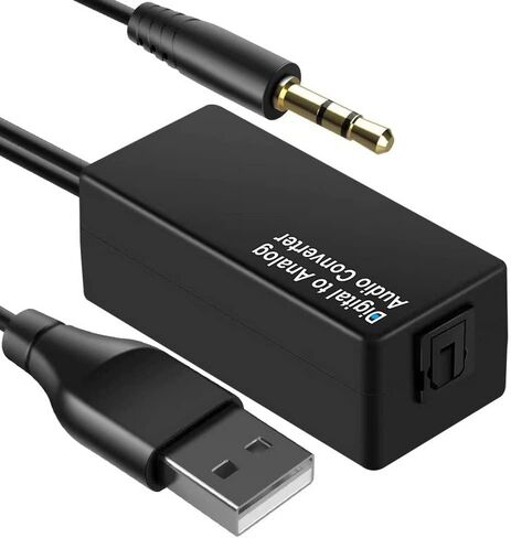 كابل بصري تناظري صوتي رقمي 3.5 مم إلى RCA USB محول Hdmi محول Aux Coax Box فيديو USB Spdif Slink Dac لجهاز استقبال التلفزيون الرقمي Dac محول محول بصري رقمي Toslink Decoder in Kuwait
