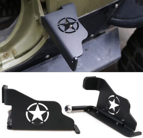 دواسات مسند قدم RERPRO متوافقة مع 2007-2018 Jeep Wrangler JK غير محدود 2/4 باب ملحقات خارجية مفصلات أبواب فولاذية قبالة ربط القدم، زوج واحد من علم الولايات المتحدة in Saudi Arabia