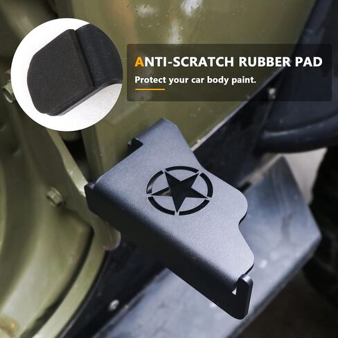 دواسات مسند قدم RERPRO متوافقة مع 2007-2018 Jeep Wrangler JK غير محدود 2/4 باب ملحقات خارجية مفصلات أبواب فولاذية قبالة ربط القدم، زوج واحد من علم الولايات المتحدة in Saudi Arabia