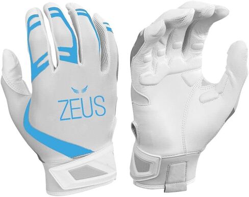 قفازات ZEUS All-Star للشباب قابلة للتنفس - واقية، خفيفة الوزن، جلد Cabretta/جلد الخراف مبطن بأشجار البيسبول + قفازات الضرب اللينة in Kuwait