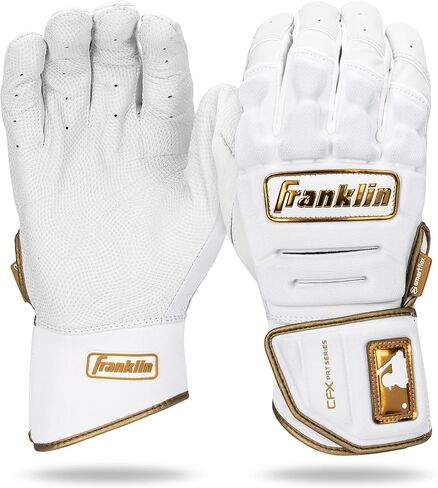 Franklin Sports MLB Batting Gloves - CFX Pro PRT Heavy Duty Protective Baseball + Softball Batting Gloves - Adult Padded Reinforced Leather Batting Gloves in Saudi Arabia