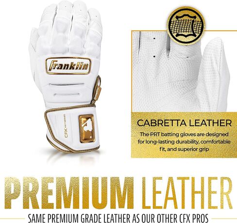 Franklin Sports MLB Batting Gloves - CFX Pro PRT Heavy Duty Protective Baseball + Softball Batting Gloves - Adult Padded Reinforced Leather Batting Gloves in Saudi Arabia