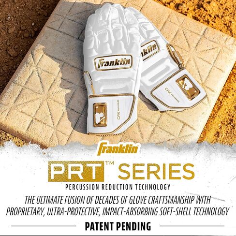 Franklin Sports MLB Batting Gloves - CFX Pro PRT Heavy Duty Protective Baseball + Softball Batting Gloves - Adult Padded Reinforced Leather Batting Gloves in Saudi Arabia
