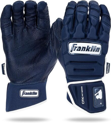 Franklin Sports MLB Batting Gloves - CFX Pro PRT Heavy Duty Protective Baseball + Softball Batting Gloves - Adult Padded Reinforced Leather Batting Gloves in Saudi Arabia