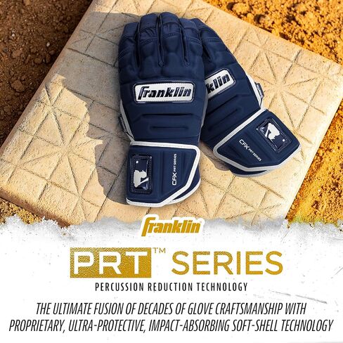 Franklin Sports MLB Batting Gloves - CFX Pro PRT Heavy Duty Protective Baseball + Softball Batting Gloves - Adult Padded Reinforced Leather Batting Gloves in Saudi Arabia