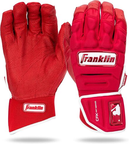 Franklin Sports MLB Batting Gloves - CFX Pro PRT Heavy Duty Protective Baseball + Softball Batting Gloves - Adult Padded Reinforced Leather Batting Gloves in Saudi Arabia