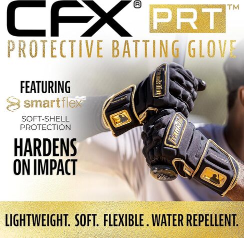 Franklin Sports MLB Batting Gloves - CFX Pro PRT Heavy Duty Protective Baseball + Softball Batting Gloves - Adult Padded Reinforced Leather Batting Gloves in Saudi Arabia