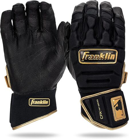 Franklin Sports MLB Batting Gloves - CFX Pro PRT Heavy Duty Protective Baseball + Softball Batting Gloves - Adult Padded Reinforced Leather Batting Gloves in Kuwait