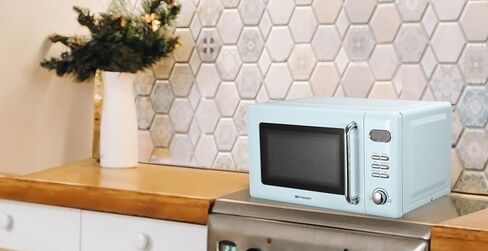 فرن ميكروويف رقمي قديم من إيمرسون MWR7020BL-N مع مؤقت وشاشة LED 700 وات، 5 مستويات طاقة صغيرة، 8 إعدادات مبرمجة مسبقًا، تذويب الوقت والوزن مع قفل آمن للأطفال، 0.7 قدم مكعب. قدم، أزرق in Kuwait