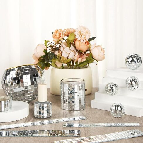 5400pcs 5x5mm Silvery Self-Adhesive Square Mirror Mosaic Tiles in Saudi Arabia