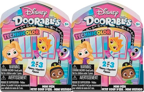 Just Play Disney Doorables Mini Peek Technicolor Takeover 2-Pack, 1.5-inch Collectible Figures, Kids Toys for Ages 5 Up in Saudi Arabia