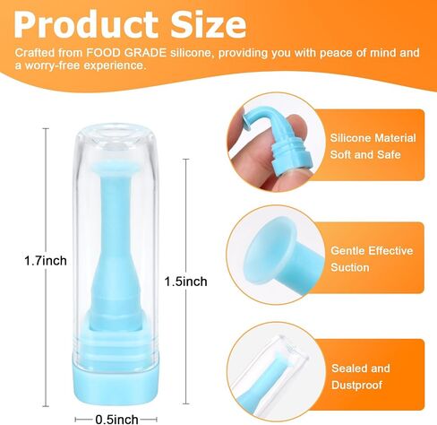 10 Pack Hard Contact Lens Remover and Inserter for RGP and Scleral Lenses - Plunger Suction Cup for Hard Contact Lenses (Blue) in Saudi Arabia