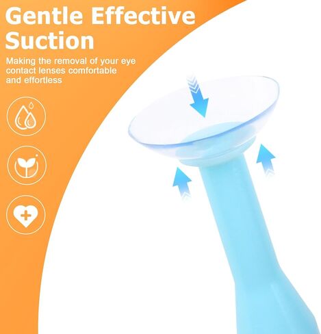 10 Pack Hard Contact Lens Remover and Inserter for RGP and Scleral Lenses - Plunger Suction Cup for Hard Contact Lenses (Blue) in Saudi Arabia