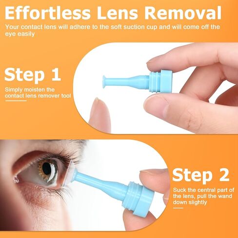 10 Pack Hard Contact Lens Remover and Inserter for RGP and Scleral Lenses - Plunger Suction Cup for Hard Contact Lenses (Blue) in Saudi Arabia