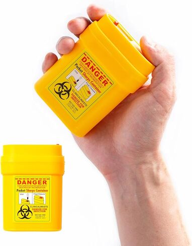 Portable Travel Sharps Container for Storing Needles and Small Blades etc 2 Pack in Kuwait