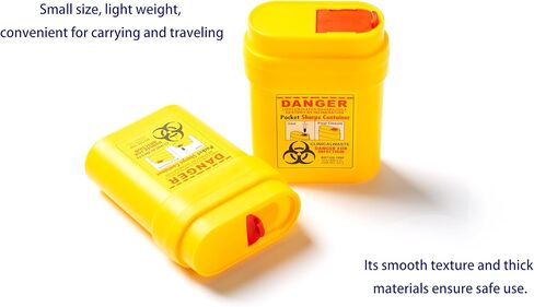 Portable Travel Sharps Container for Storing Needles and Small Blades etc 2 Pack in Kuwait