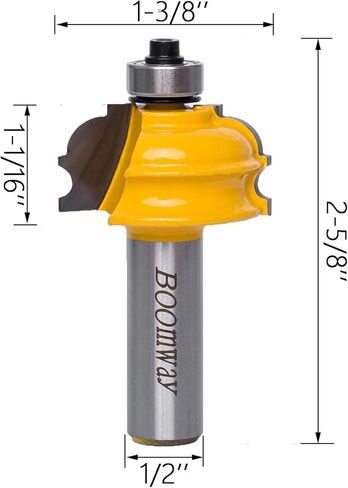 Architectural Molding Router Bits 1/2-inch Shank Handrail Milling Cutter Made of 45# Carbon Steel Tungsten Carbide Alloy Blade for Woodwork Tools in Kuwait