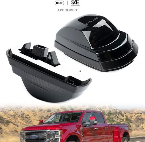 NSLUMO LED Cab Marker Lights Compatible w/ 2017-2022 F'ord F250 F350 Super Duty Front Amber Roof Mounted Cab Light Kit Smoked Lens OEM Fit Roof Running Cab Marker Lamps for Trucks in Saudi Arabia