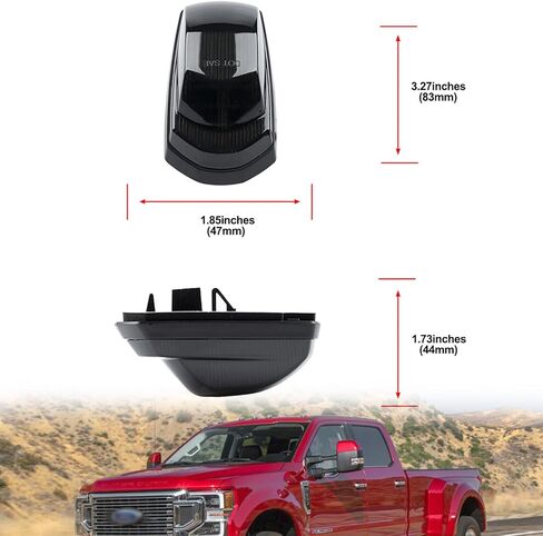 NSLUMO LED Cab Marker Lights Compatible w/ 2017-2022 F'ord F250 F350 Super Duty Front Amber Roof Mounted Cab Light Kit Smoked Lens OEM Fit Roof Running Cab Marker Lamps for Trucks in Saudi Arabia