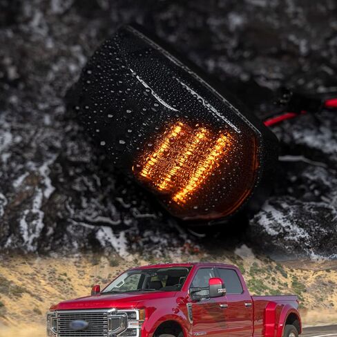 NSLUMO LED Cab Marker Lights Compatible w/ 2017-2022 F'ord F250 F350 Super Duty Front Amber Roof Mounted Cab Light Kit Smoked Lens OEM Fit Roof Running Cab Marker Lamps for Trucks in Saudi Arabia