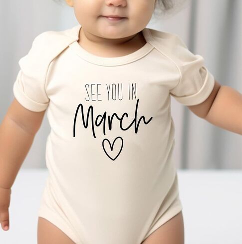 Baby Announcement See You In September Bodysuit Pregnancy Reveal Infant Shower Gift Coming Soon One-piece Romper in Saudi Arabia