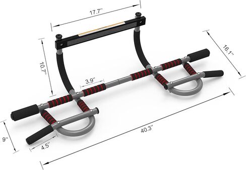 شريط سحب من leikefitness لإطار الباب قابل للتعديل ومحمول للجزء العلوي من الجسم للياقة البدنية للصالات الرياضية المنزلية (AB7010) in Kuwait