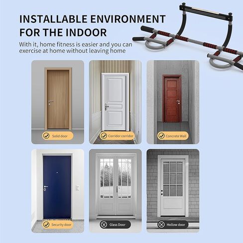 شريط سحب من leikefitness لإطار الباب قابل للتعديل ومحمول للجزء العلوي من الجسم للياقة البدنية للصالات الرياضية المنزلية (AB7010) in Kuwait