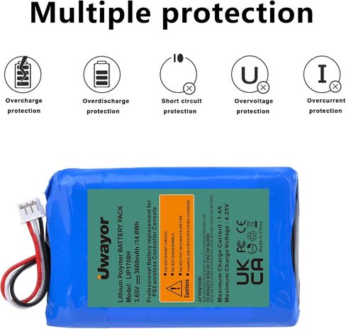 بطارية وحدة التحكم Uwayor PS5، بطارية 3600 مللي أمبير LIP1708 لجهاز Sony PS5 Playstation 5 DualSense CFI-ZCT1W وحدة التحكم اللاسلكية in Kuwait