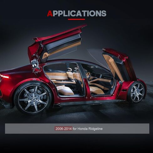 مشغل قفل مزلاج الباب CCIYU مناسب لسيارة Honda Ridgeline 2006 2007 2008 2009 2010 2011 2012 2013 2014، محرك قفل الباب الأمامي الأيسر + مجموعة مزلاج الجانب الأيسر الخلفي، يستبدل # 746-367، AC89779 in Saudi Arabia