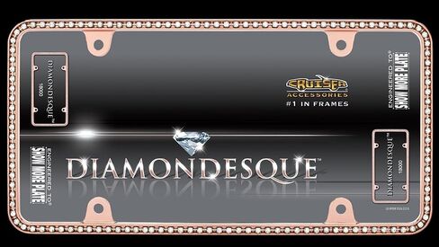 Cruiser Accessories 18130 Diamondesque License Plate Frame, Chrome/Clear in Saudi Arabia