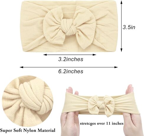 JOYOYO 3 Colors Soft Wide Turban Baby Headbands with 4.5 inches Hair Bow Headbands for Baby Girls Infants Newborn Hair Accessories Toddlers Kids and Children(Pink Purple Purple) in Saudi Arabia