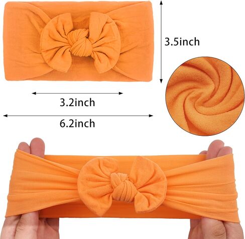 JOYOYO 3 Colors Soft Wide Turban Baby Headbands with 4.5 inches Hair Bow Headbands for Baby Girls Infants Newborn Hair Accessories Toddlers Kids and Children(Pink Purple Purple) in Saudi Arabia