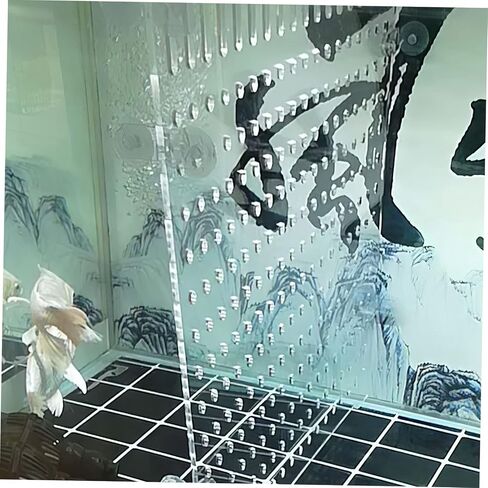 MARMERDO حوض للأسماك مجلس خزان الأسماك مقسم 20 جالون 10 جالون خزان الأسماك حوض السمك مقسم واضح بيتا خزان الأسماك ديكور حوض السمك فواصل خزان صافي الاكريليك المحمولة in Kuwait