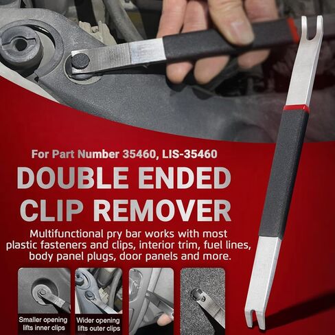 ترقية لجهاز Lisle 35460 مزيل رافع المشبك ذو طرفين، 4140 قضيب دفع فولاذي، أداة إزالة حواف متعددة الوظائف للوحة، زخرفة داخلية تلقائية، صفائح معدنية، مثبتات، مشابك تثبيت ممتصة للصدمات in Kuwait