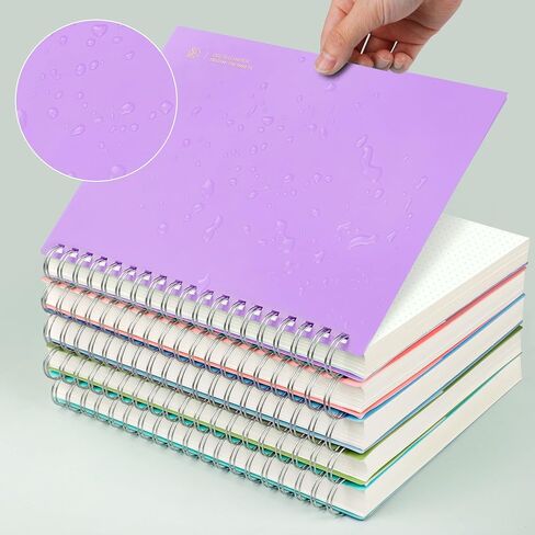 EMSHOI A5 Spiral Notebook Bullet Dotted journal, Small 5.7" X 8.22", 300 Pages/150 Sheets, 100gsm Dot Grid Paper, Waterproof Hardcover, for Office School Women Men Work Writing Notes-Pink in Saudi Arabia