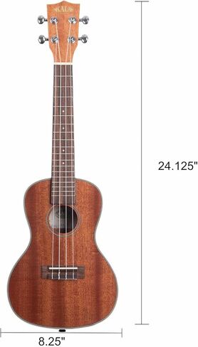 Gloss Mahogany Concert Ukulele Gloss Finish KA-CG Bundle with a Lumintrail Tuner and Polishing Cloth in Saudi Arabia