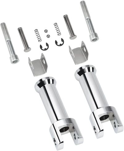 WOWTK Passenger Footpegs fits for Harley Softail 2018-2024 Deluxe Fat Boy Heritage Sport Glide Softail Slim Street Bob Breakout Low Rider models,Chrome in Saudi Arabia